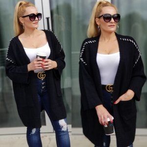 Oversized Cardigan - black